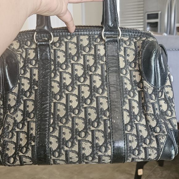 Dior NAVY and Cream Monogram Handbag - Picture 1 of 9